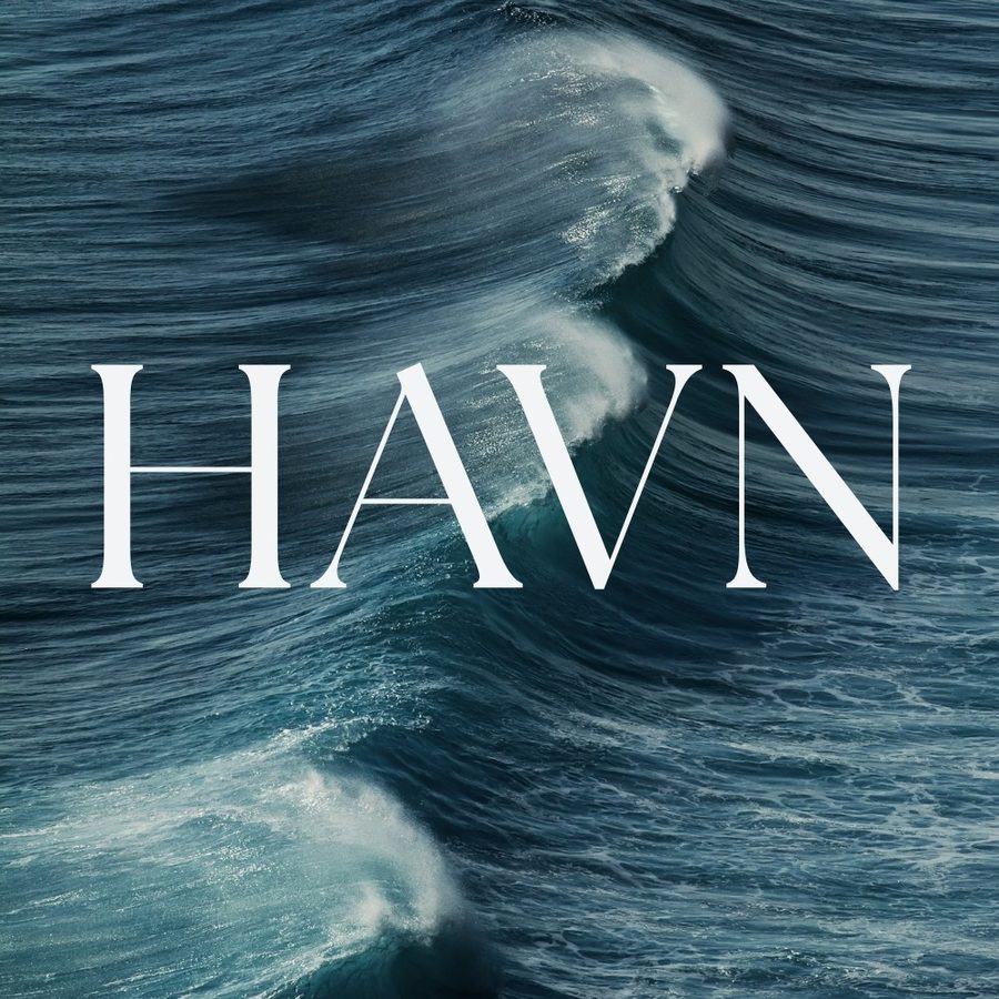 HAVN brand mark over ocean waves